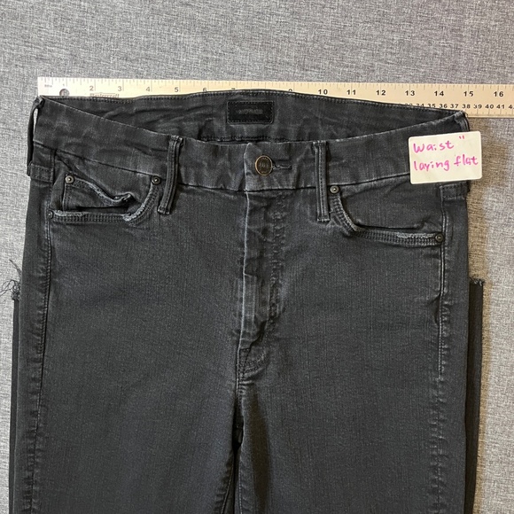 Mother The Looker Ankle Fray Not Guilty Jeans - Women's Size 30 - Black - Picture 10 of 13